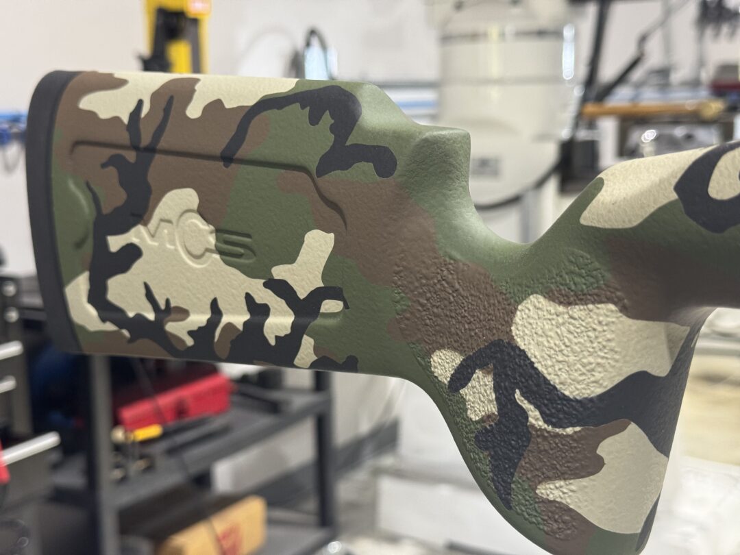 6.5PRC / Impact NBK action/ Manners PH in custom painted Woodland BDU camo - Image 4