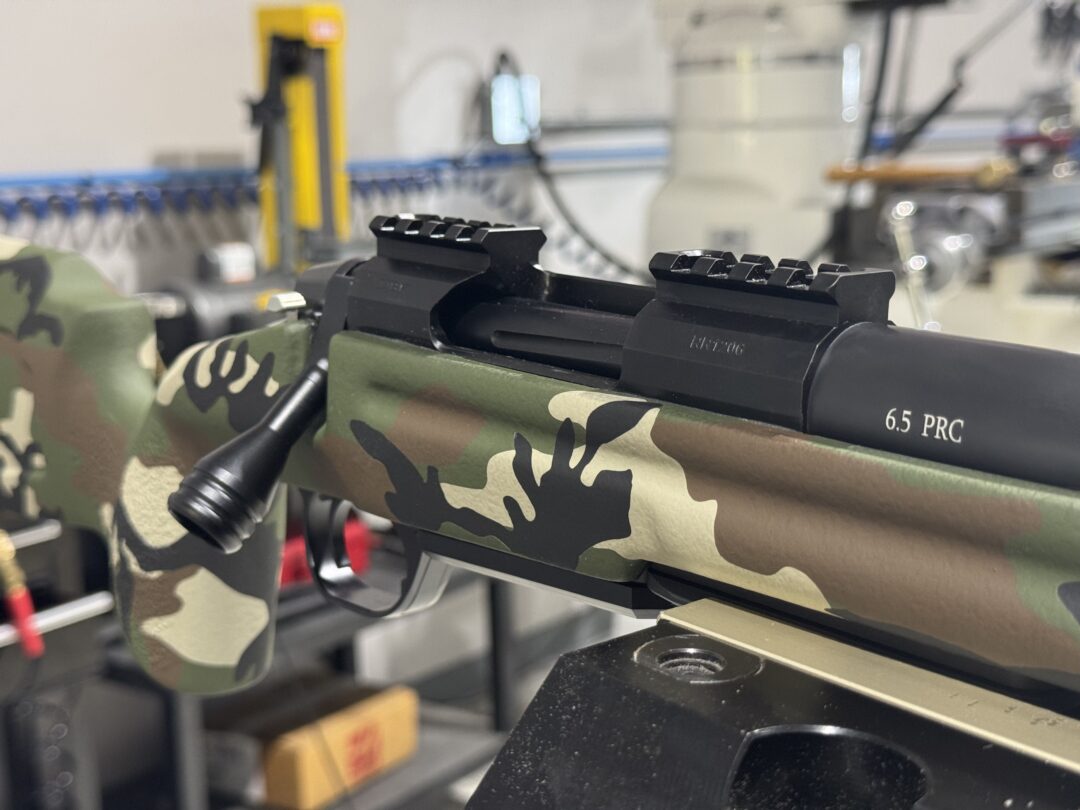 6.5PRC / Impact NBK action/ Manners PH in custom painted Woodland BDU camo - Image 3